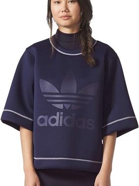 Adidas Originals Women’s NMD Reversible Neoprene Trefoil Logo Sweatshirt (as is)